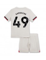 Chelsea Alejandro Garnacho #49 Bortedraktsett Barn 2025-26 Korte ermer (+ bukser)